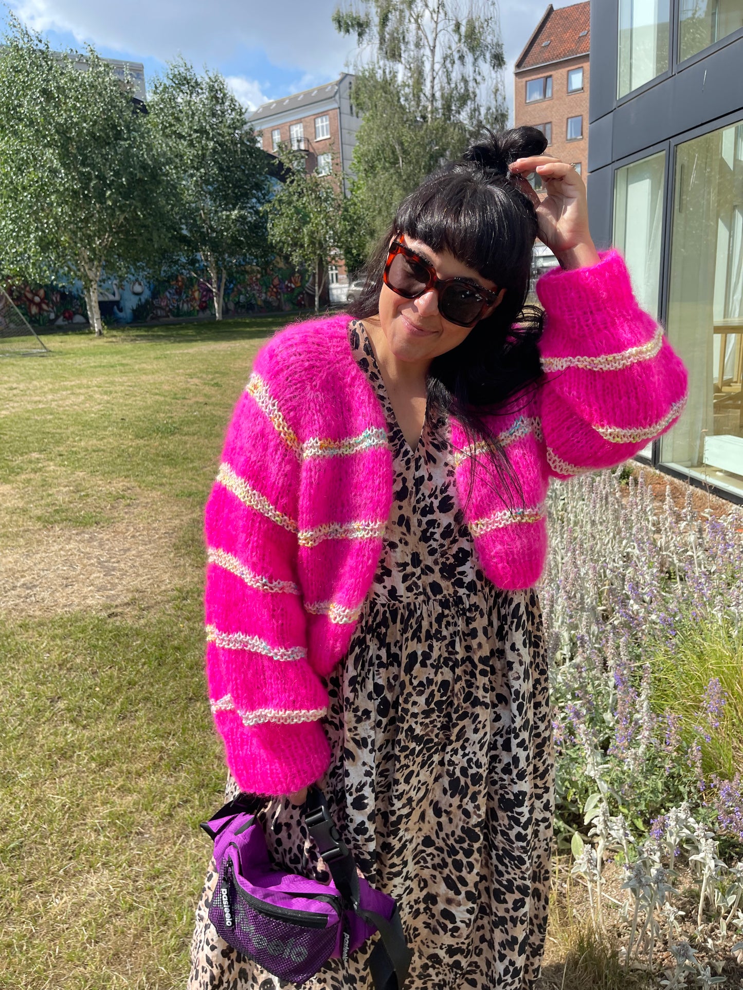 Flaming Flamingo Cardigan - Adult (english)
