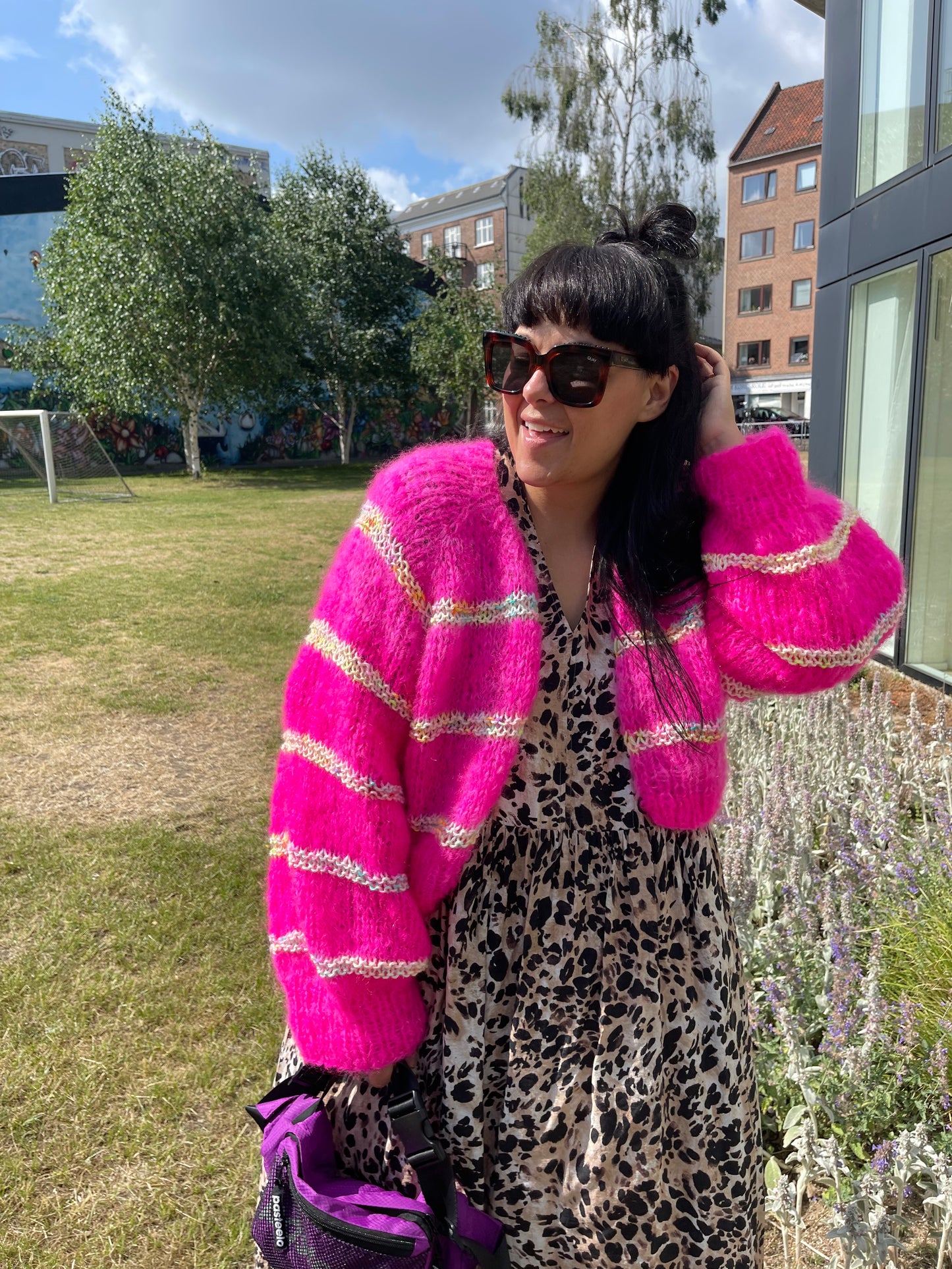 Flaming Flamingo Cardigan - Voksen (dansk)